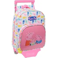 Safta Peppa Pig 10l 26x34x11 Cm Wheeled Backpack Rose Enfants