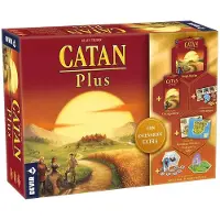 Devir Jeu de société Catan Plus, édition 2023 comprenant le jeu de base, l'extension 5-6 joueurs et 2 scénarios alternatifs