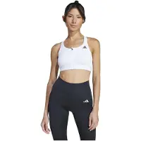 Adidas Powerreact Zip Medium Impact Sports Bra Blanc L / EG Femme