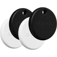 Chipolo POP 4-Pack (Apple Find My, Google Find Hub), Traceur, Blanc, Noir