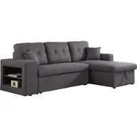HABITAT ET JARDIN Canapé d'angle convertible/réversible "Axel" - 3 places - Gris