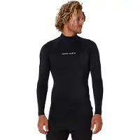 Ocean & Earth Script Long Sleeve Rash Guard Noir L Homme