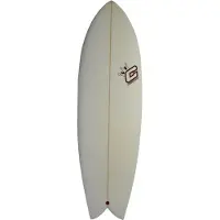 Clayton Retro Fish 5´4´´ Surfboard Blanc 162.6 cm
