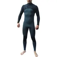 Kynay Surf Ultra Stretch Warma 3/2 Mm Long Sleeve Chest Zip Neoprene Suit Noir LS Homme