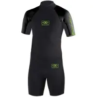 Ocean & Earth Surf School Spring 2 Mm Short Sleeve Back Zip Shorty Noir 6 Years Garçon