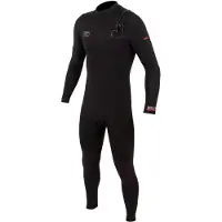 Ocean & Earth One Double 4/3 Mm Long Sleeve Chest Zip Neoprene Suit Noir XL Homme