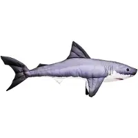 Gaby White Shark Pillow Argenté