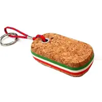 Oem Marine Oval Cork Floating Key Chain Doré