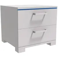 HABITAT ET JARDIN Chevet LED Karina - 41 x 38 x 39 cm - Blanc