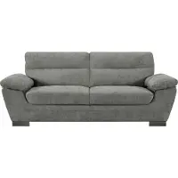 HABITAT ET JARDIN Canapé fixe en tissu "Dallas" - 210 X 88 X 90 cm - 3 places - Gris