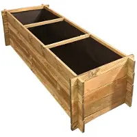 HABITAT ET JARDIN Carré potager en bois "Dhalia" - 140 x 60 x 41 cm