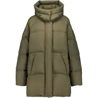 Gertrude - Doudoune mi-longue ceinturée et isolante en duvet naturel - Pame Khaki pour Femme - Taille M - Kaki