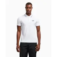 Emporio Armani pour homme. 8NPF16_PJVUZ Polo blanc décontracté (4XL), Casuel, Coton, Manche courte