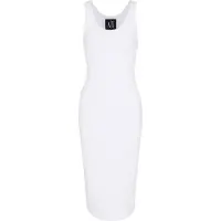 Armani Exchange pour femme. XW000820AF13729U0002 Robe blanche pour femme (M), Casuel, Viscose