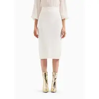 Armani Exchange pour femme. 8NYN9AYMH6Z1130 Jupe midi blanche (XL), Casuel, Viscose