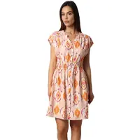 Deeluxe Aeline Short Sleeve Dress Orange,Rose M Femme