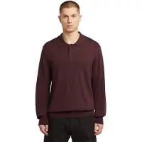 G-Star Sweat Premium Core Dunda Polo Knit - Rouge - Hommes