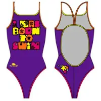 Turbo Was Born To Swim Thin Strap Swimsuit Violet 3-4 Years Fille