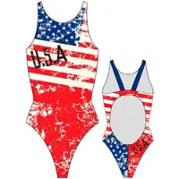 Turbo Usa Vintage 2013 Swimsuit Rouge,Bleu 2XL Femme