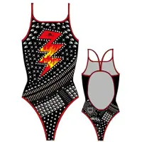Turbo Heavy Rock Thin Strap Swimsuit Noir 3-4 Years Fille