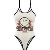 Otso Smiley World Vintage Swimsuit Blanc S Femme