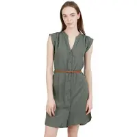Fundango Mona Short Sleeve Short Dress Vert,Gris M Femme