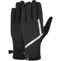 Ronhill Gants Wind-Block – Gants de course thermiques, coupe-vent et réfléchissants – Noir – S