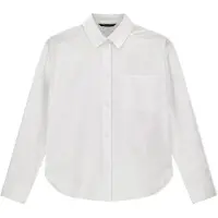 Armani Exchange pour femme. XW001423AF16624U0002 Chemise Oxford courte en coton blanc (S), Casuel, Classique, Manche longue