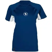 Aqua Lung Lf Short Sleeve Rash Guard Bleu XL Femme
