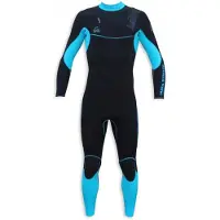 Kynay Surf Ultra Stretch 3/2 Mm Long Sleeve Chest Zip Neoprene Suit Noir XS Homme