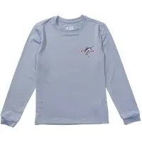 Salty Crew Marlin Sunshirt Long Sleeve Rash Guard Bleu M Garçon