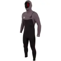 Ocean & Earth One Free Flex 5/4 Mm Long Sleeve Chest Zip Hooded Neoprene Suit Noir S Homme