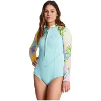 Billabong Salty Dayz 2 Mm Woman Long Sleeve Front Zip Shorty Bleu S Femme