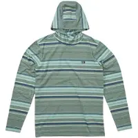 Salty Crew White Cap Tech Long Sleeve Rash Guard Vert M Homme