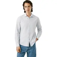 Pepe Jeans pour homme. PM3090814 Chemise bleue de Corky (S), Casuel, Coton, Manche longue