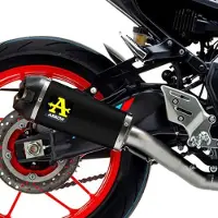 Arrow Works Nichrom Dark With Carbon End Cap Yamaha Mt-09 ´21-23 Homologated Muffler Argenté Homologated