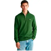 Gant pour homme. 8030195 Pull demi-zip Vert flamme (M), Casuel, Coton