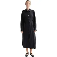 Scotch & Soda Tied Ruffles Long Sleeve Midi Dress Noir 34 Femme