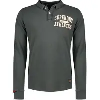 Superdry Vintage Athletic Long Sleeve Polo Gris M Homme