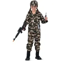 MOM I Want To Be A Soldier Junior Costume Vert 3-5 Years Enfants
