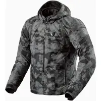 REV'IT! Revit Flare 3 H2O veste textile imperméable pour moto, gris/camouflage, L