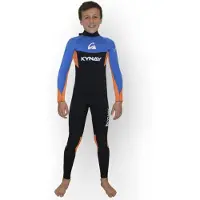 Kynay Surf Ultra Stretch 4 Mm Junior Long Sleeve Back Zip Neoprene Suit Multicolore 6 Years Garçon