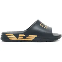 EA7 pour homme. 7X000356_AF18618 Tongs Crusher Distance noir (45), Plat, Aucun, Beachwear