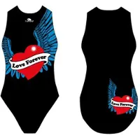 Turbo Waterpolo Love Forever Swimsuit Noir 12-24 Months Fille