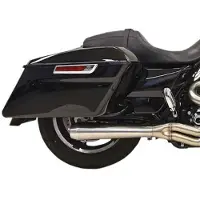 Bassani Xhaust Road Rage Iii 4 ´´ Megaphone 2-1 Short Brushed Harley Davidson Ref:1f22ss Stainless Steel Not Homologated Full Line System Marron Not Homologated