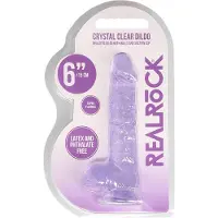 Realrock - gode réaliste transparent - violet - 15cm