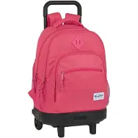 Safta Big Compact Detachable 33l Wheeled Backpack Rose Enfants