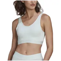 Adidas Top Essentials 3 Bandas Con Copas Extraibles Sleeveless T-shirt Blanc M Femme