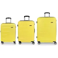 Gabol Future Plus Spinner Expandable 217l Trolley Bag 3 Units Jaune