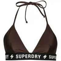 Superdry Femme Haut de Bikini Triangle élastiqué Marron Taille: 42